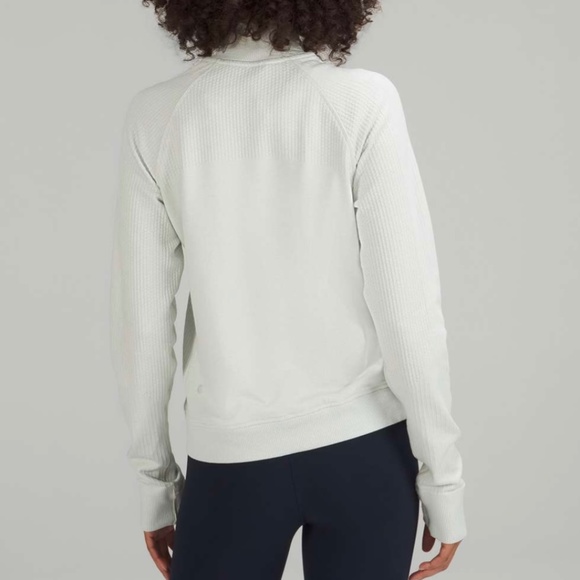 Lululemon Engineered Warmth Half-Zip in Vapor / White - Picture 3 of 8